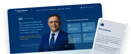 Mockup do projeto Dr. Nêuton